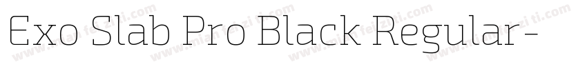 Exo Slab Pro Black Regular字体转换